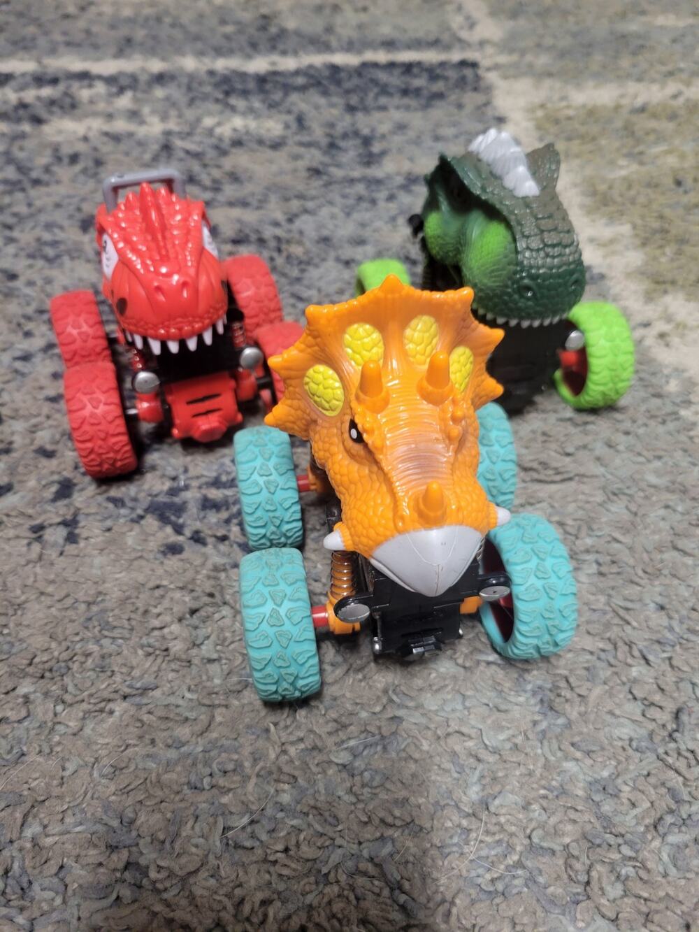 Dinosaur Pull Back Car Toys. 3 Monster Truck Pull Back Dino Cars